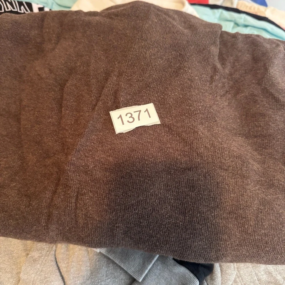 Polo‎ Ralph Lauren Quarter Zip Pullover Mens 2XB Brown Cotton Knit Logo